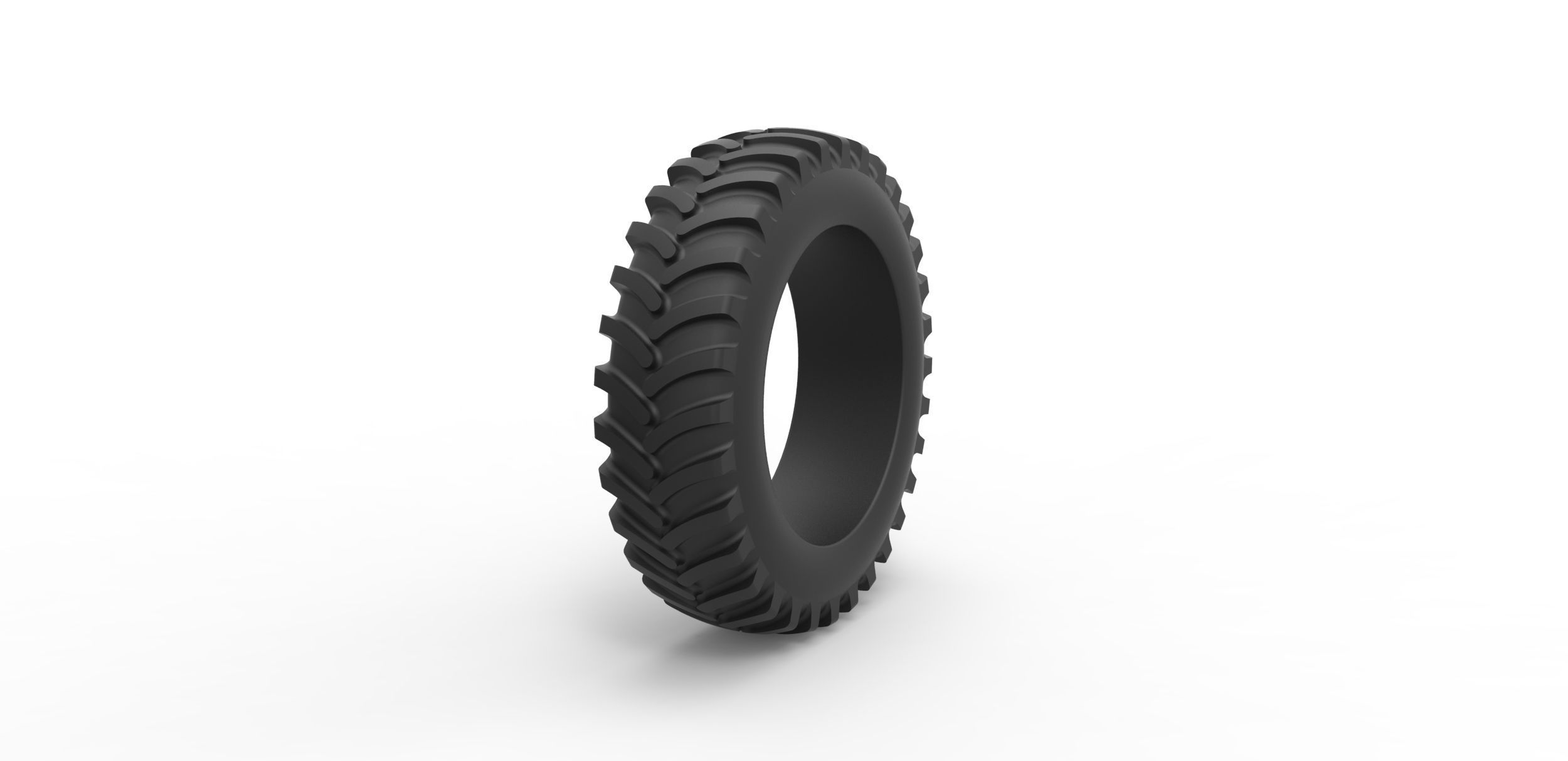 Tractor tire Scale 1 to 25 3D print model_1