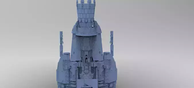 Sci-Fi Robot Tower Base 3D model