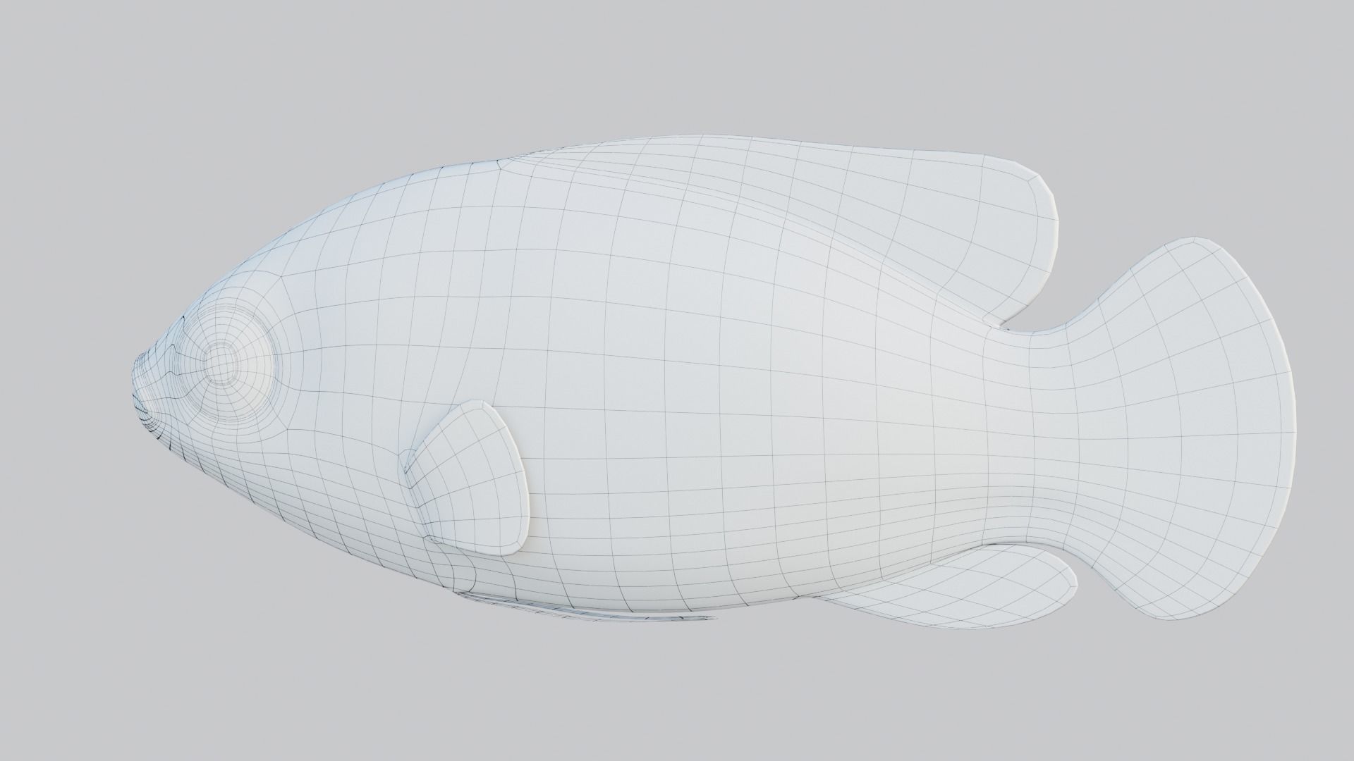 African jewel fish Low-poly 3D model_5