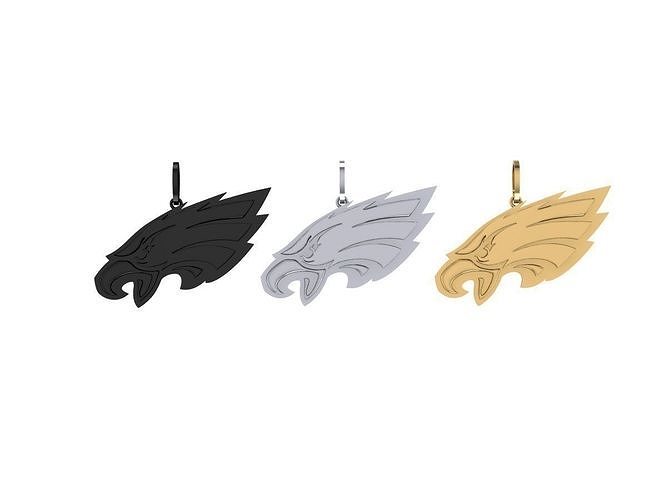 NFL Philadelphia Eagles Solid Gold Pendant 3D print model