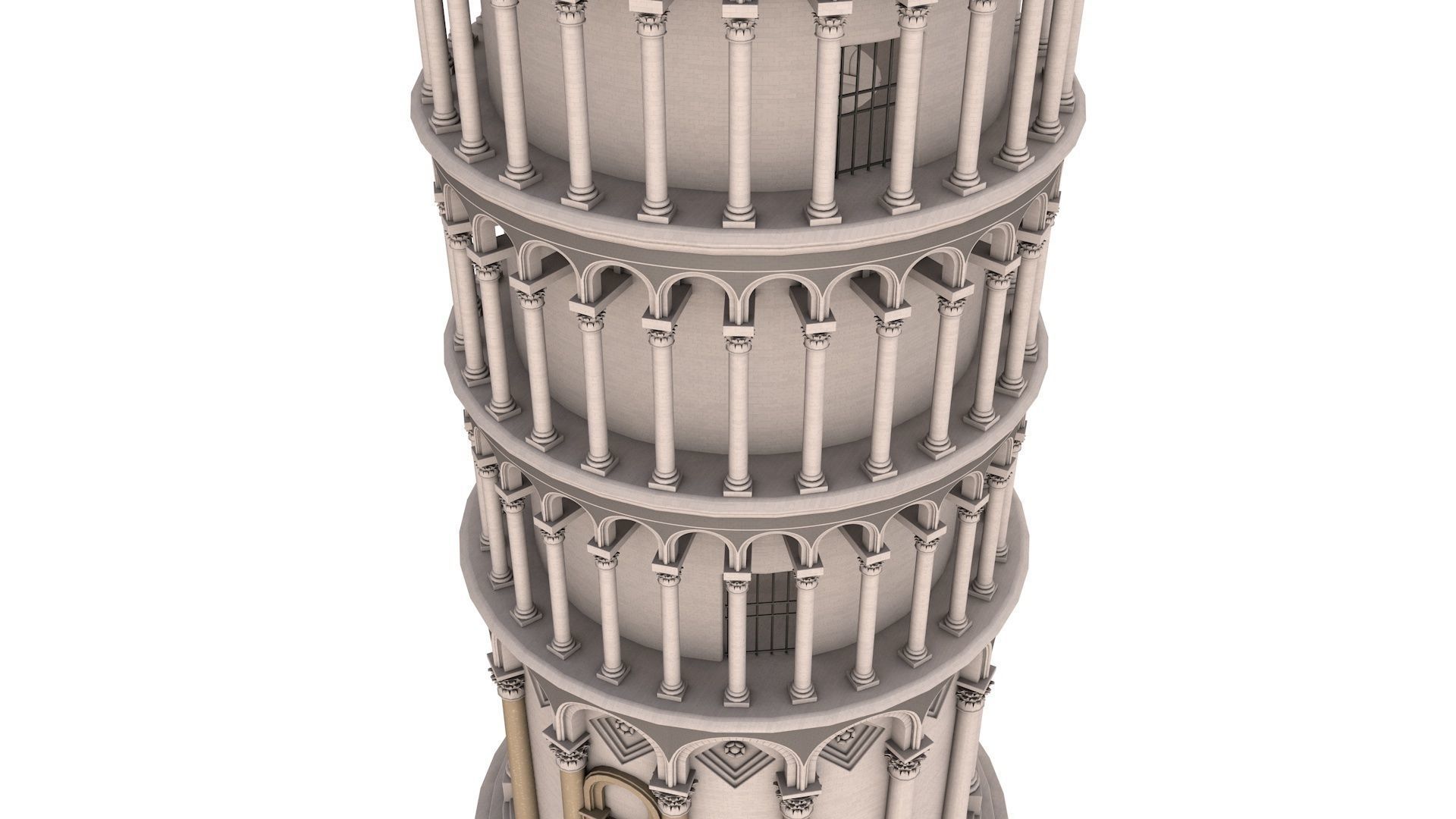 Leaning Tower of Pisa 3D model CGTrader