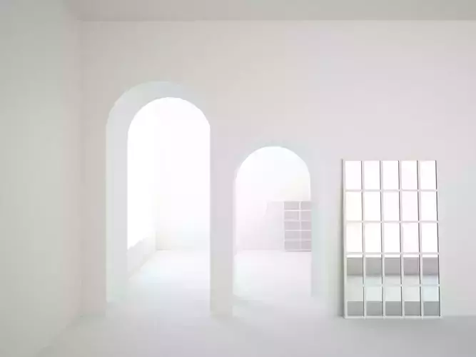 Interior scene with arches