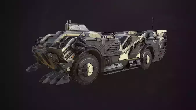 Armored Personnel Carrier Low-poly 3D model