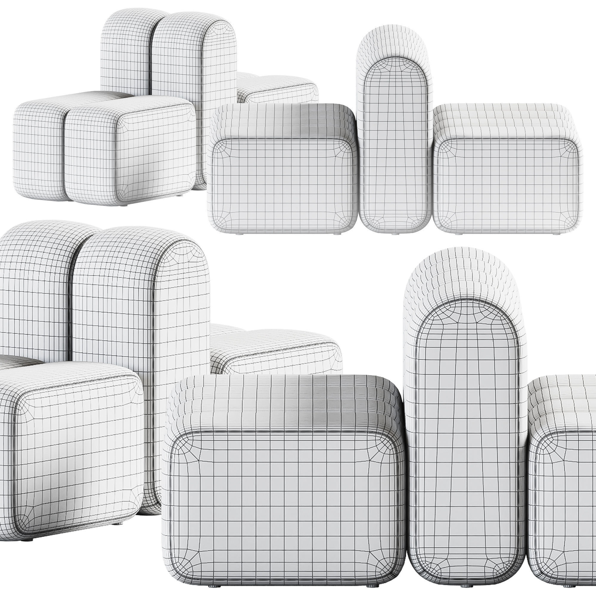 Two-sided sofa Bob by Bla Station 3D model_3