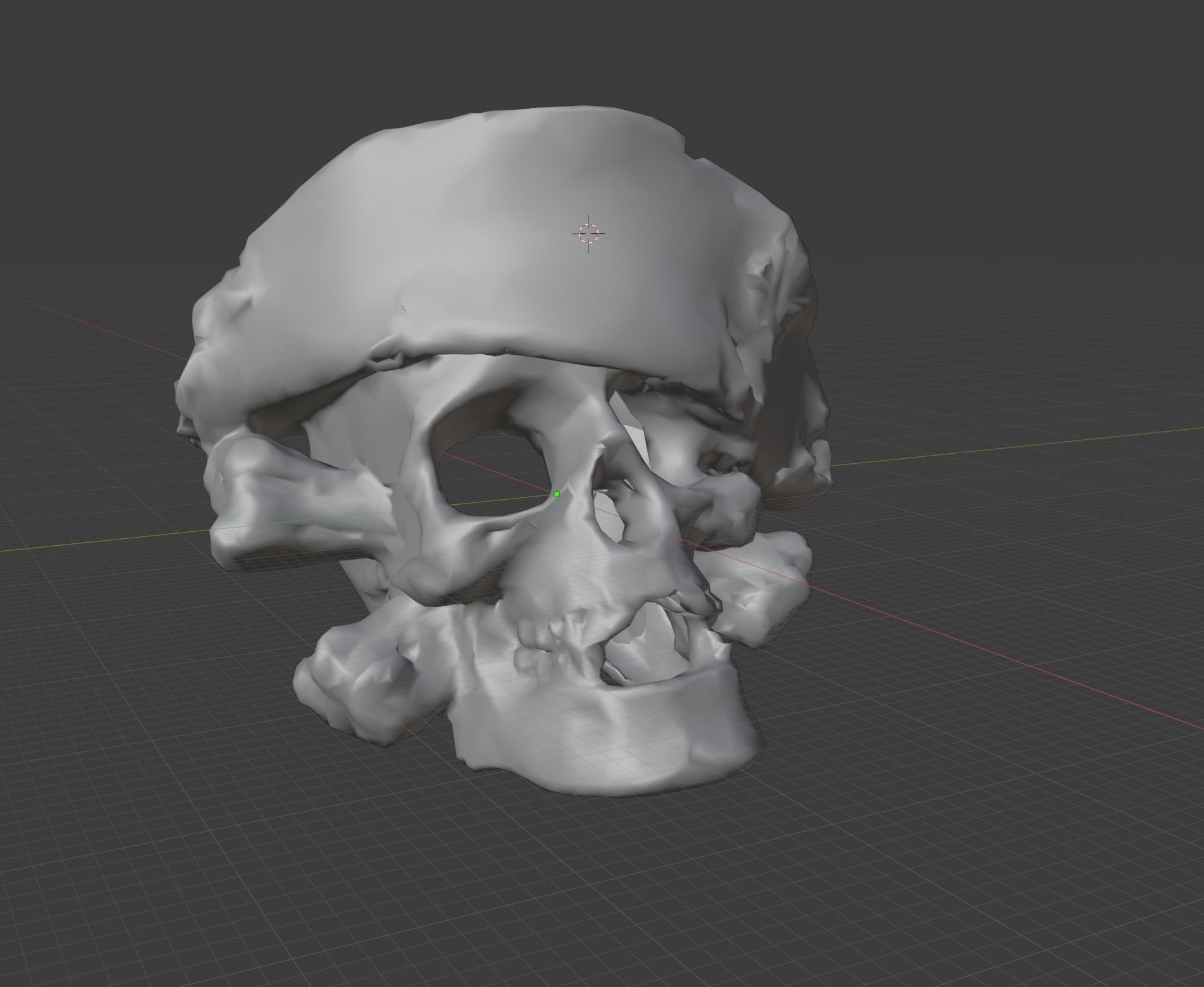 Pirate Skull Low-poly 3D model_5