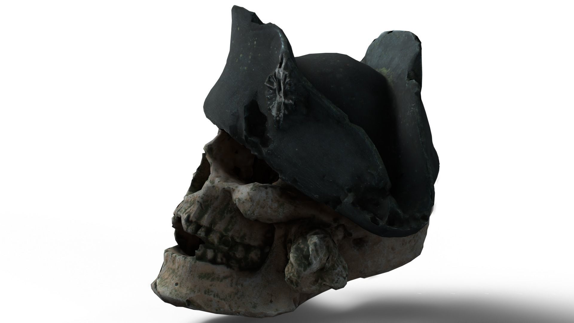 Pirate Skull Low-poly 3D model_2