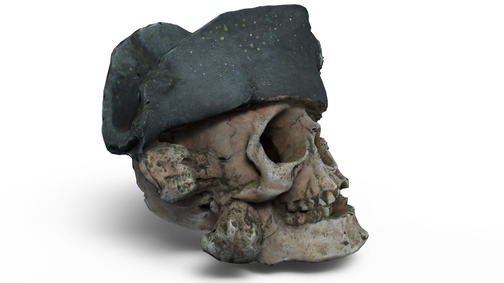 Pirate Skull Low-poly 3D model_1