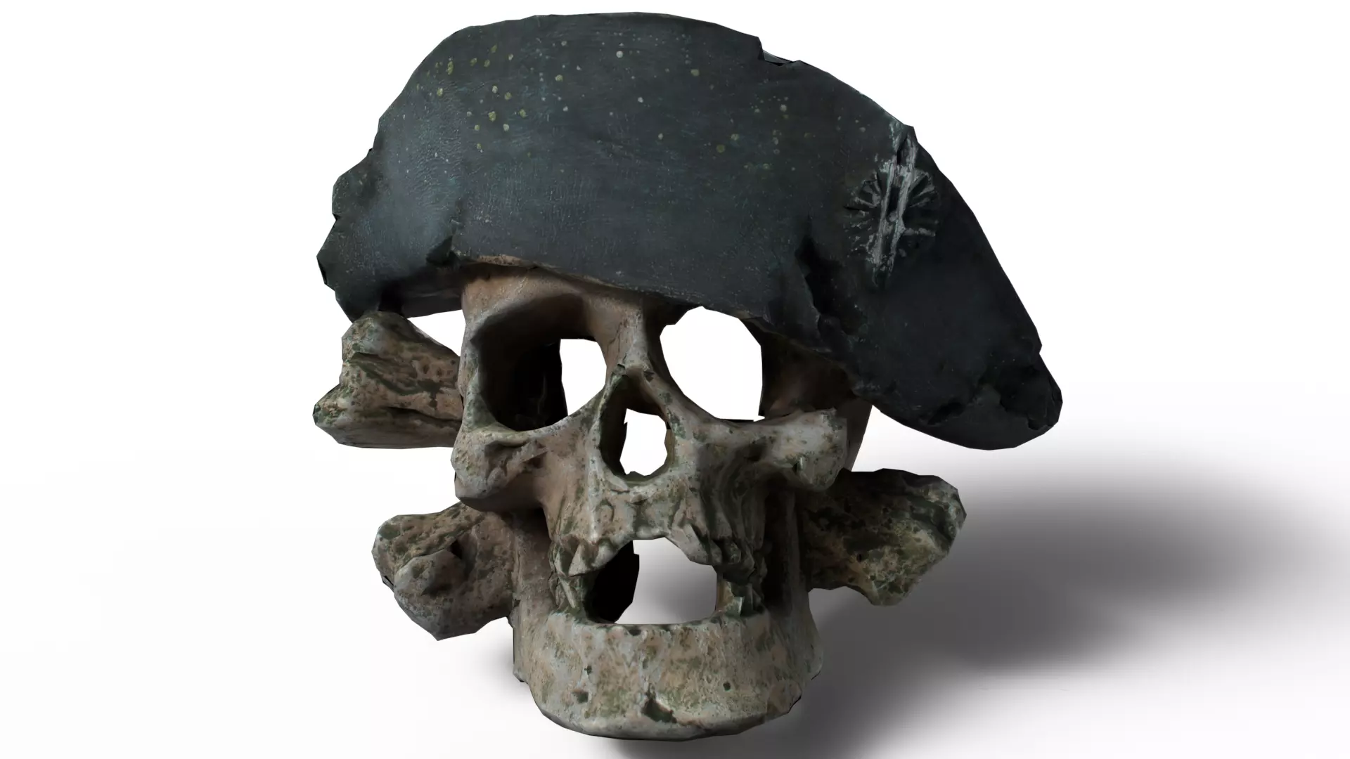 Pirate Skull Low-poly 3D model_0