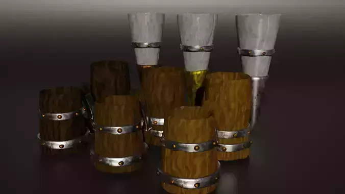 Vikings or orks cups mugs and horns