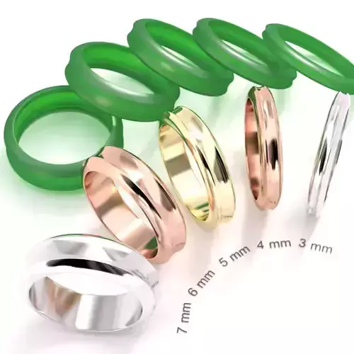 Classic Wedding band 10 for rendering and 3D print model