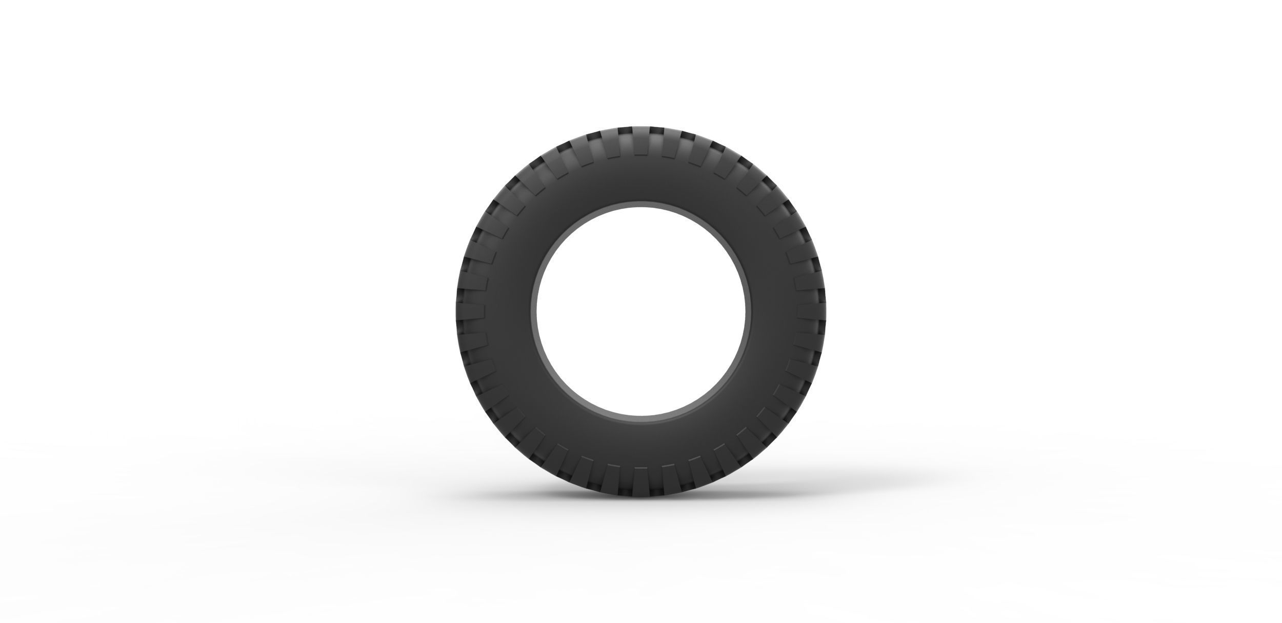 Old truck tire Scale 1 to 25 3D print model_3