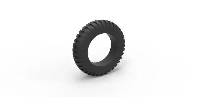Old truck tire Scale 1 to 25 3D print model