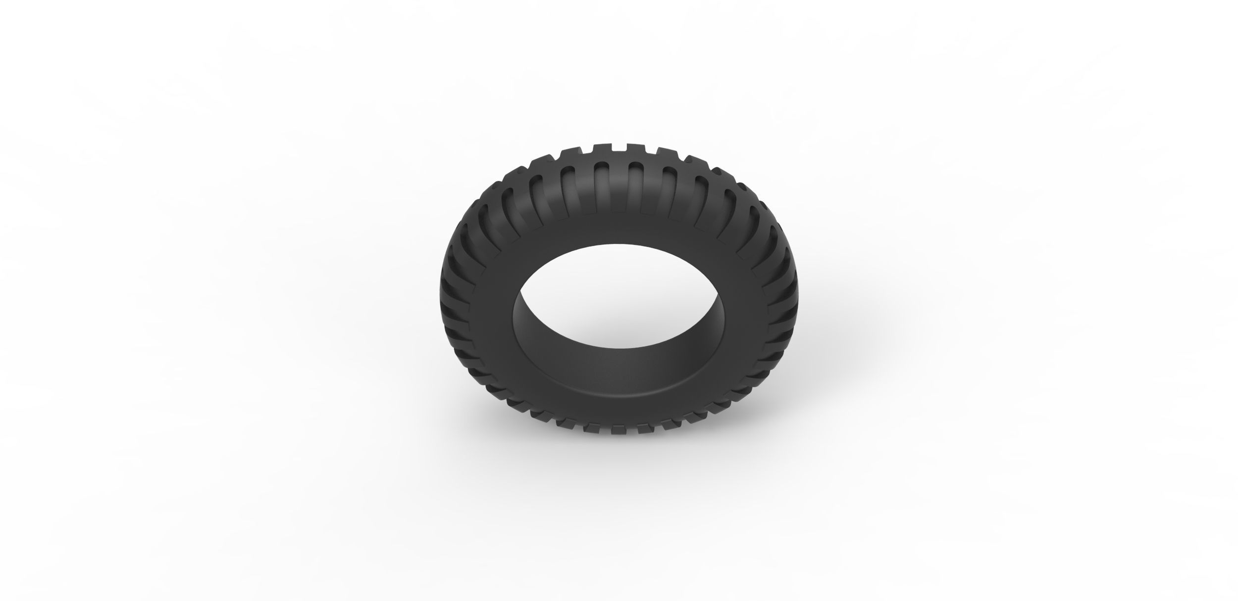 Old truck tire Scale 1 to 25 3D print model_4
