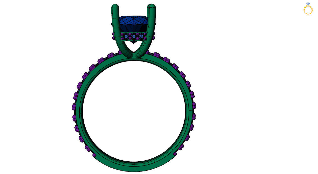 Engagement ring stl file 3D print model_12