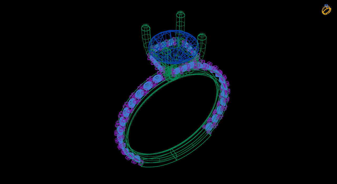 Engagement ring stl file 3D print model_5