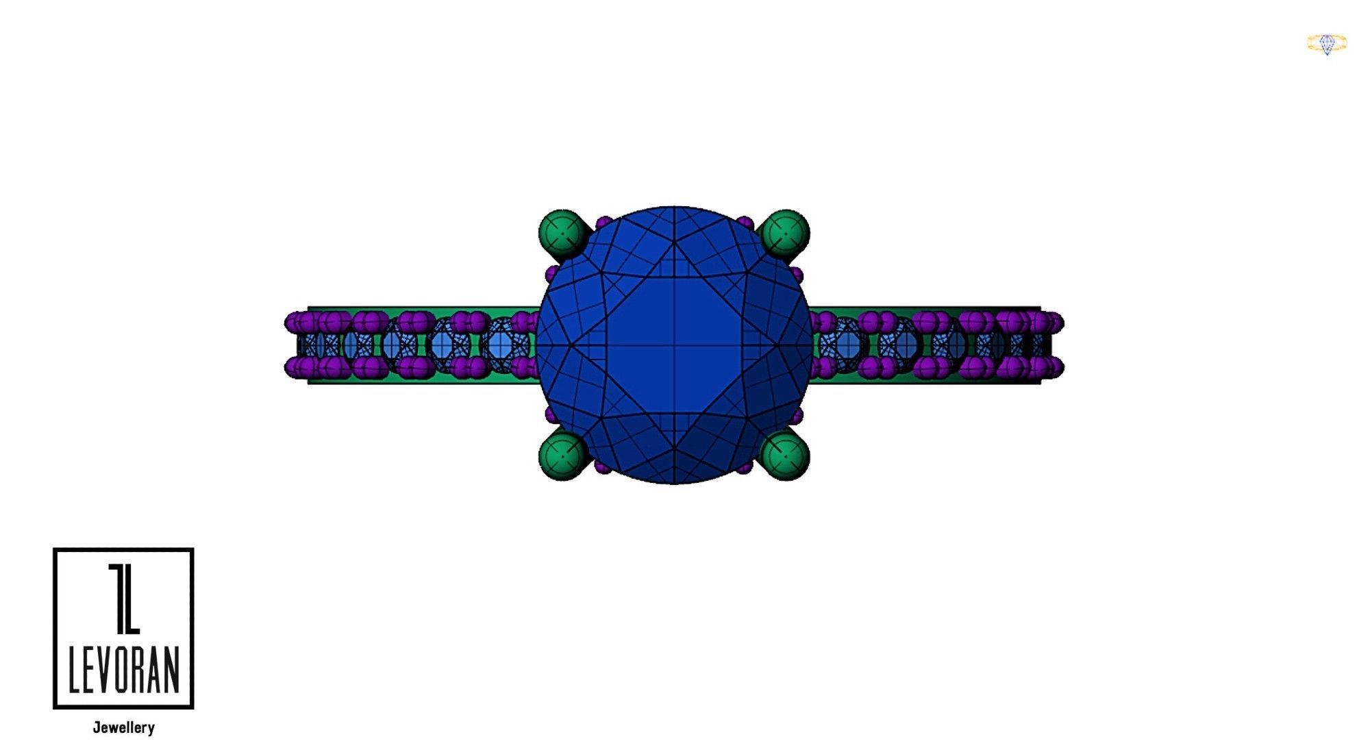 Engagement ring stl file 3D print model_10