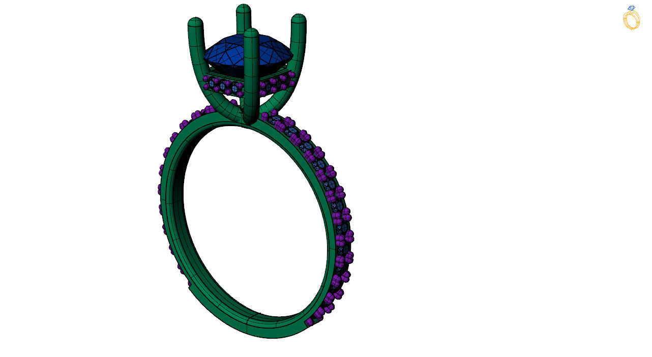 Engagement ring stl file 3D print model_13