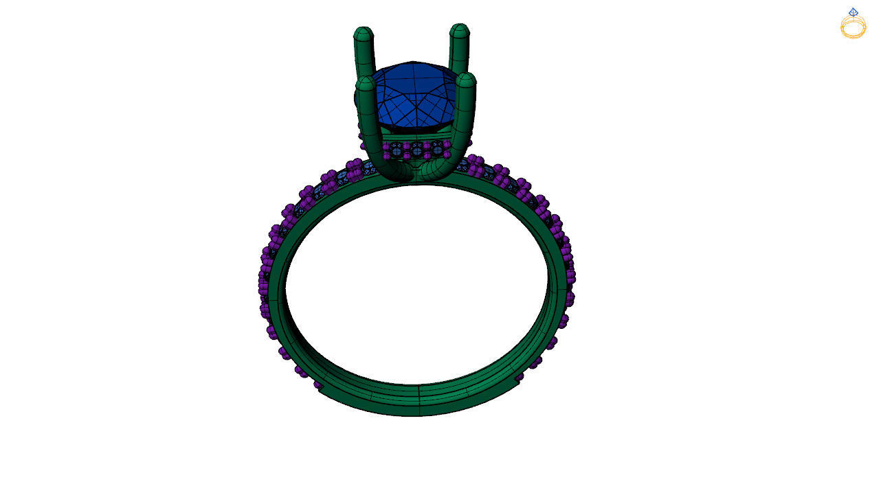 Engagement ring stl file 3D print model_15