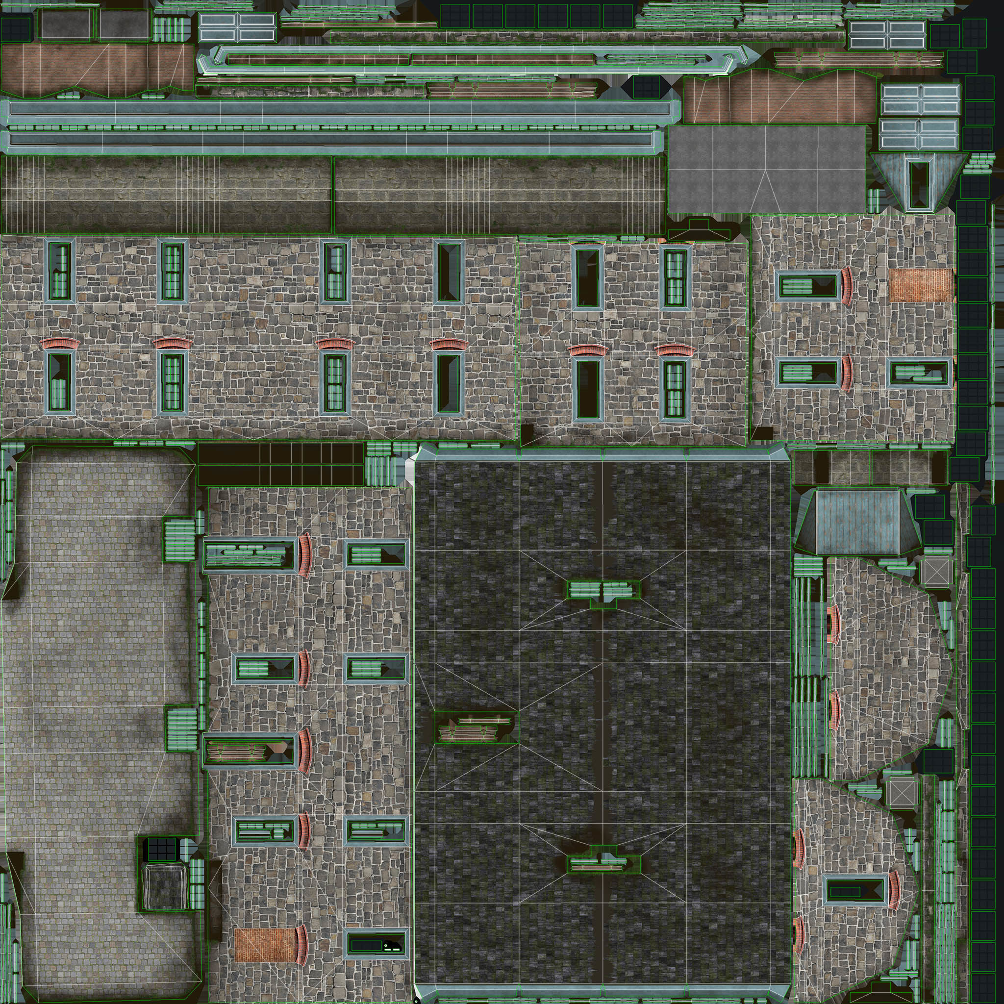 Stone cottage Low-poly 3D model_8