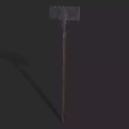 Push Hoe  Low-poly 3D model