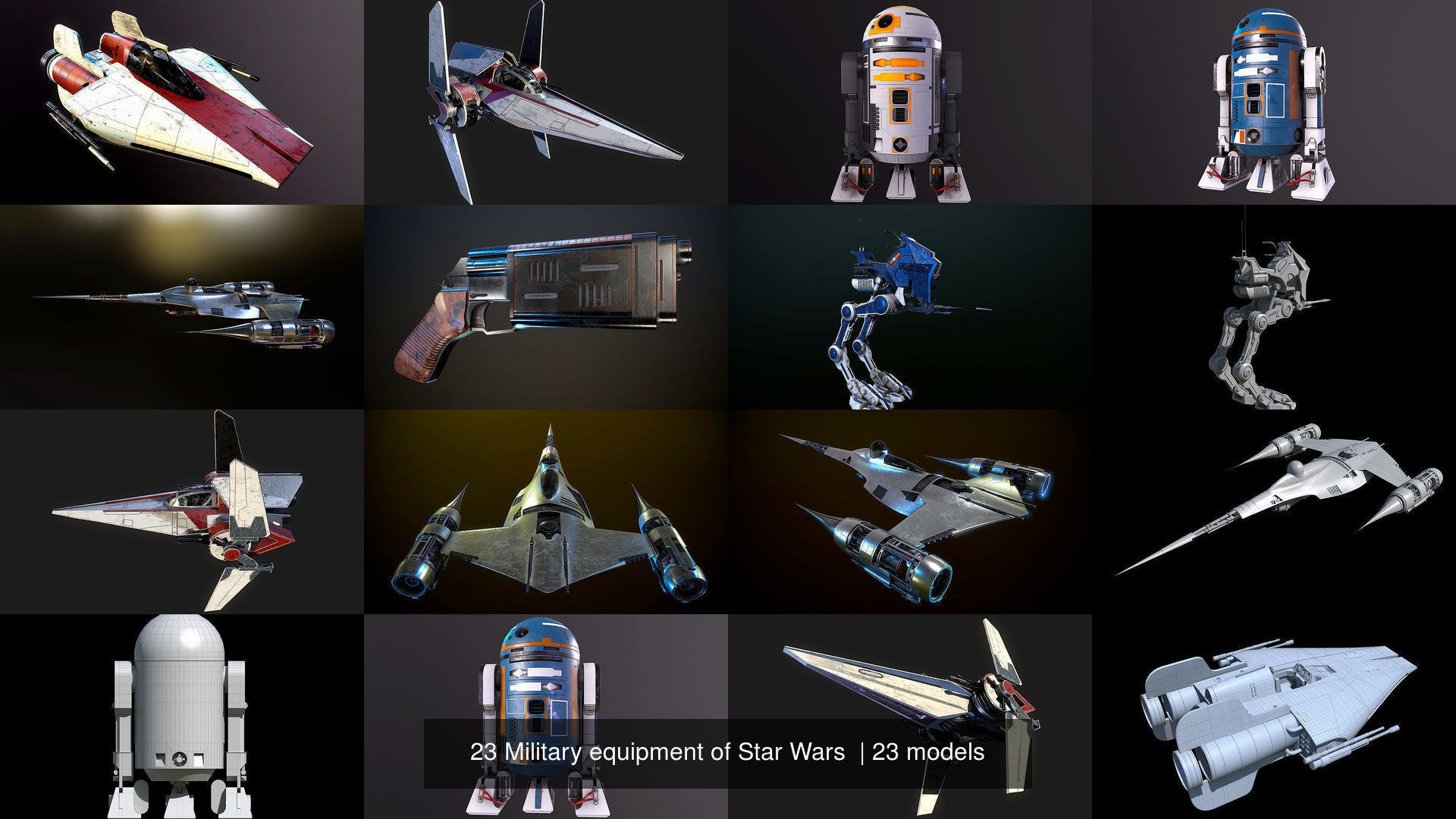 20 Military equipment of Star Wars  3D Model Collection_6
