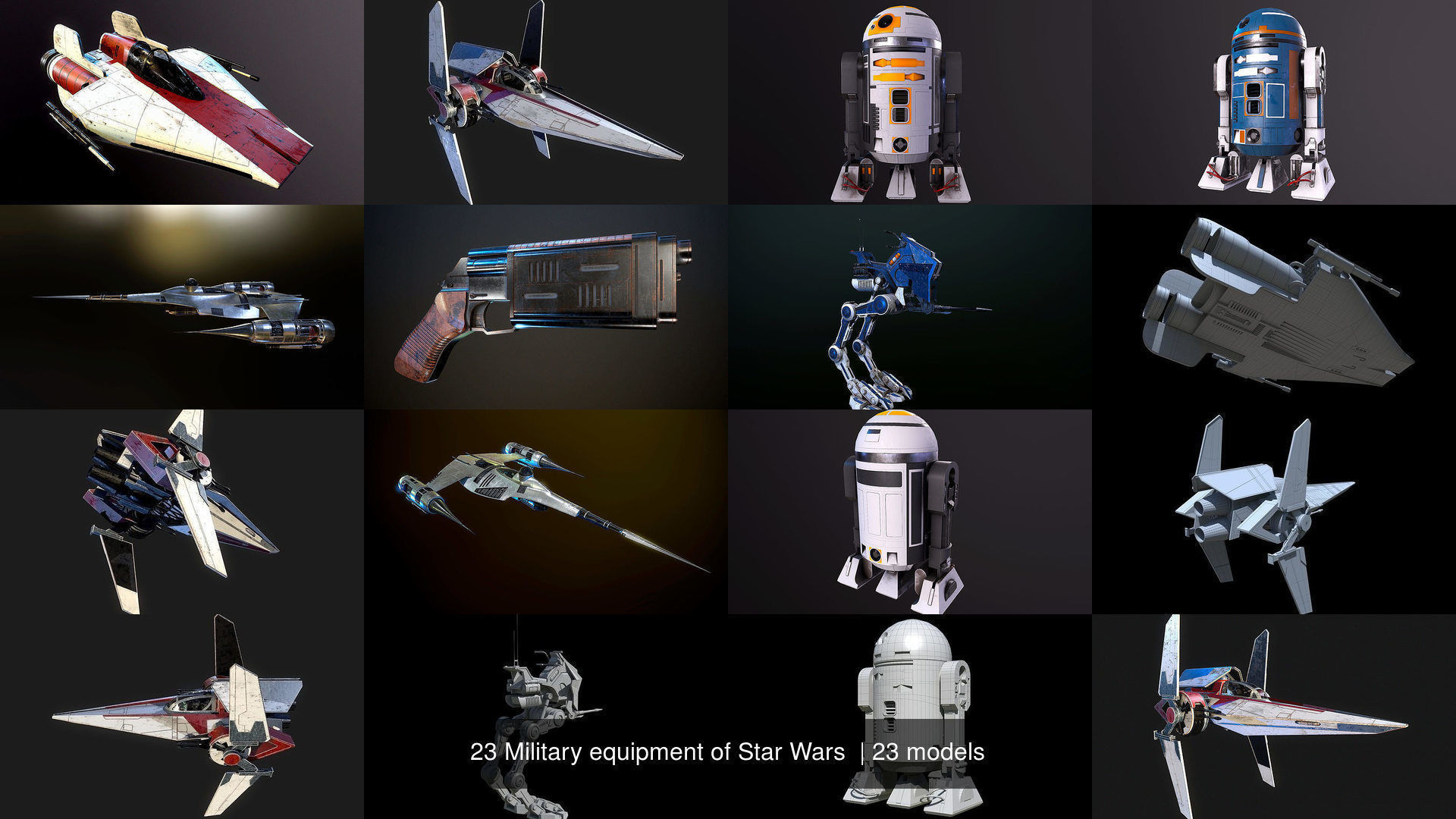 20 Military equipment of Star Wars  3D Model Collection_8
