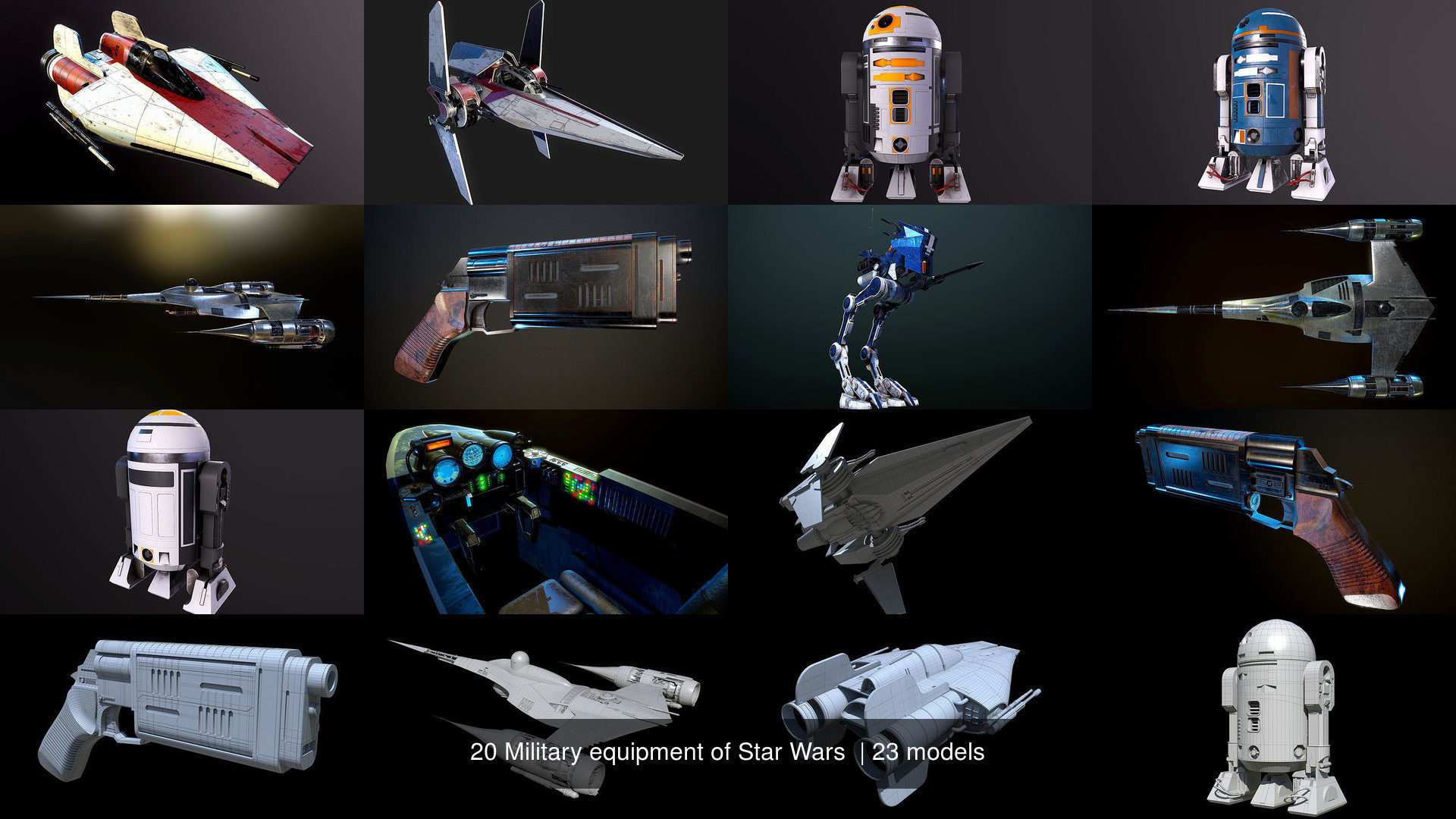 20 Military equipment of Star Wars  3D Model Collection_3