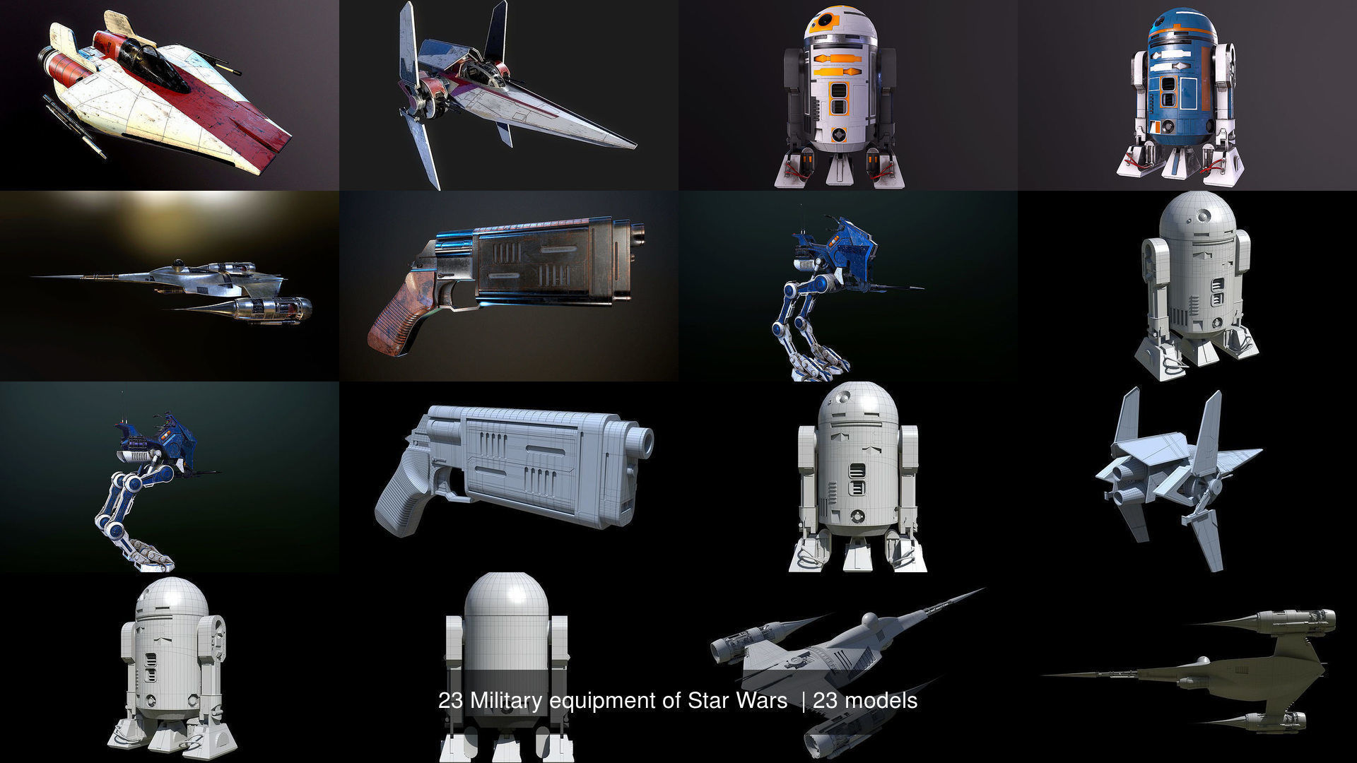 20 Military equipment of Star Wars  3D Model Collection_5