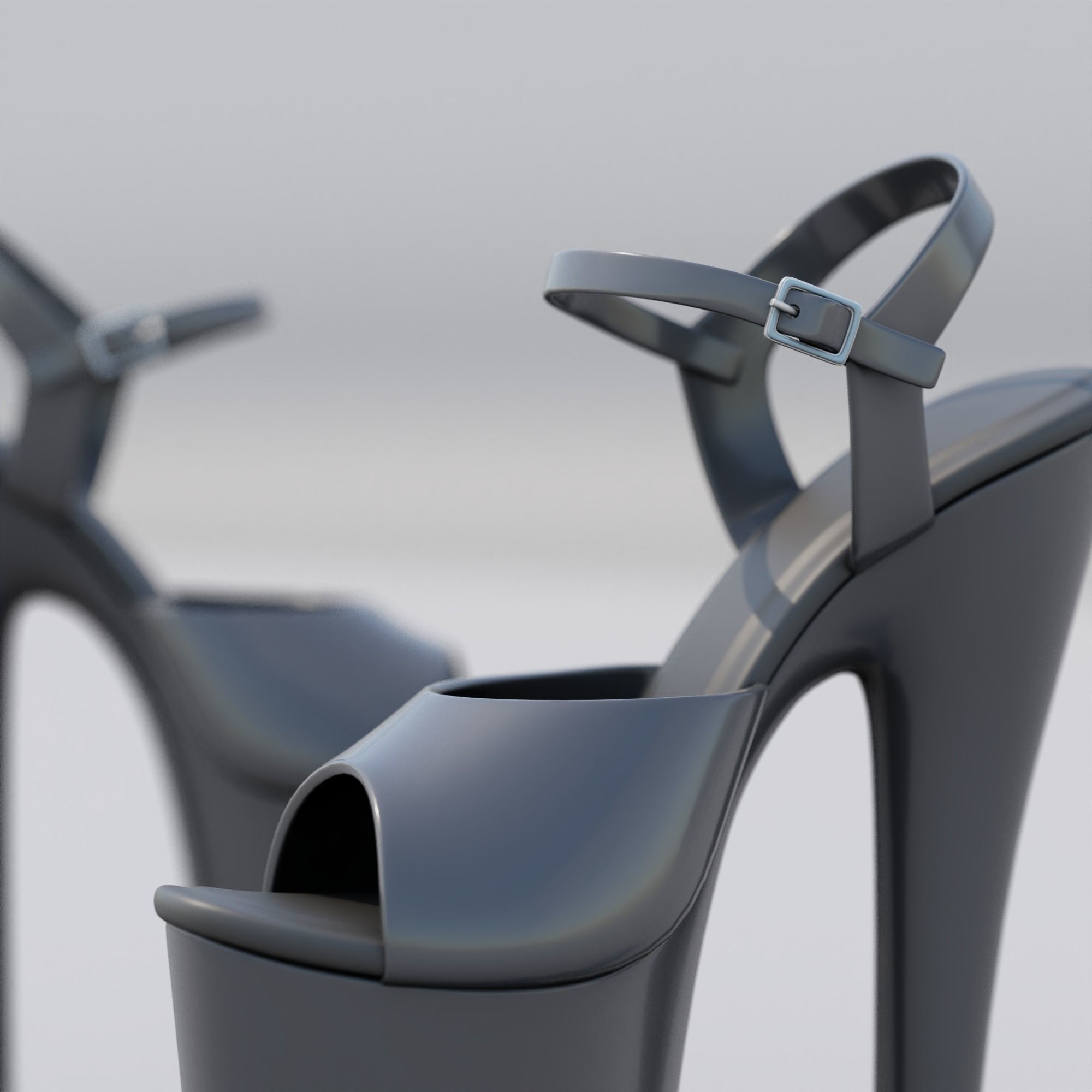 Pole Dancing Platform High Heel Shoes 3D model_1