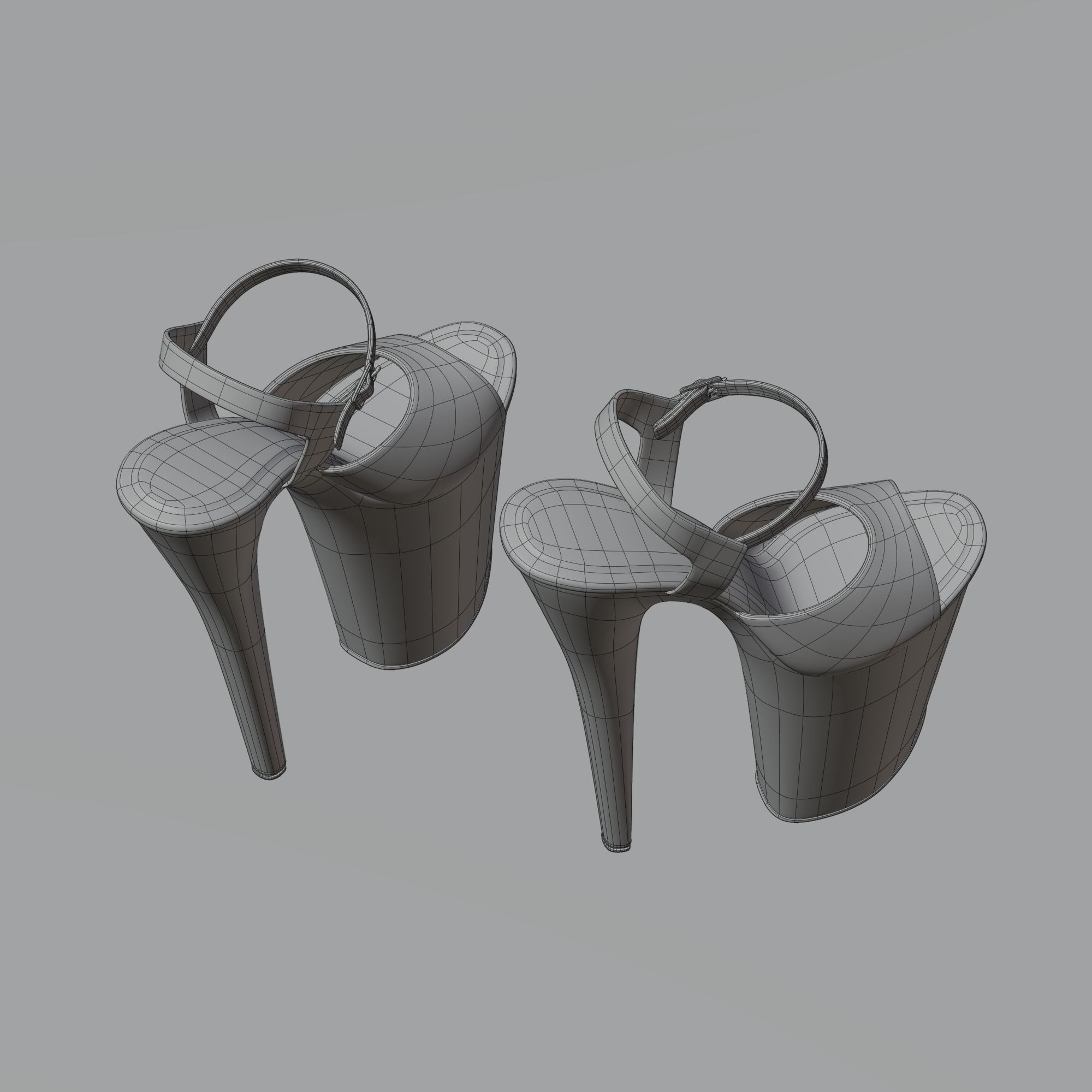 Pole Dancing Platform High Heel Shoes 3D model_9