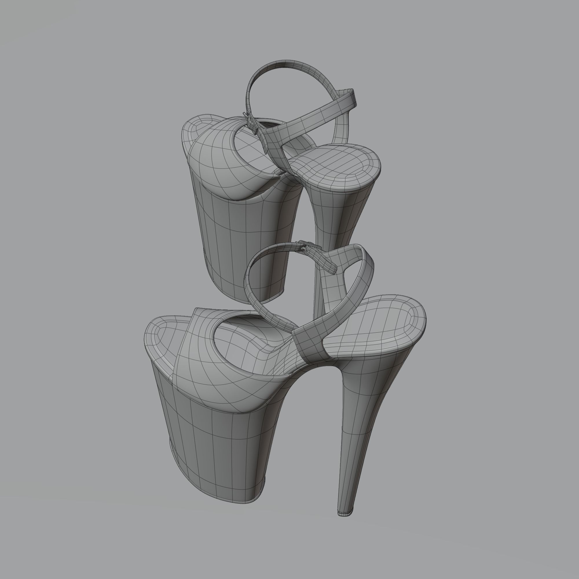Pole Dancing Platform High Heel Shoes 3D model_7