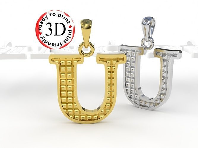  letter pendant Free 3D print model