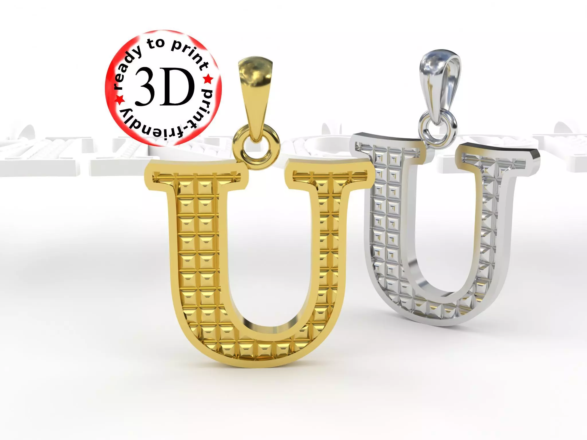 letter pendant Free 3D print model