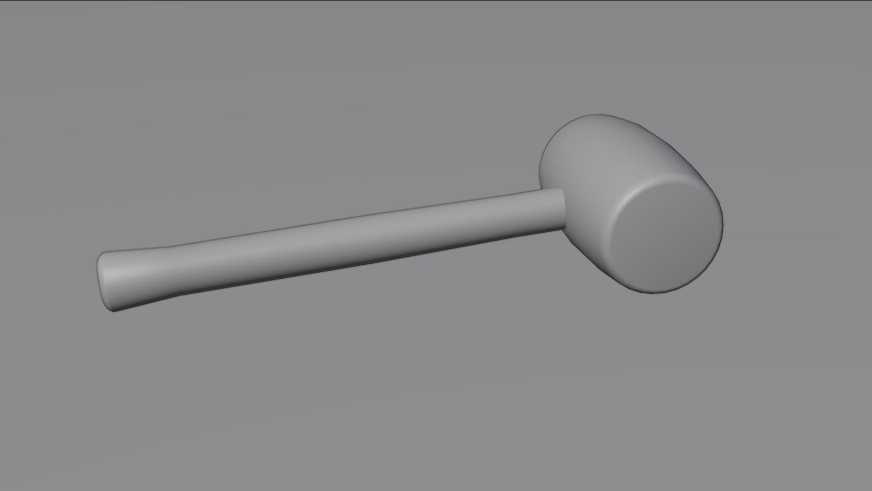 Low poly hammer with wooden handle Low-poly 3D model_1