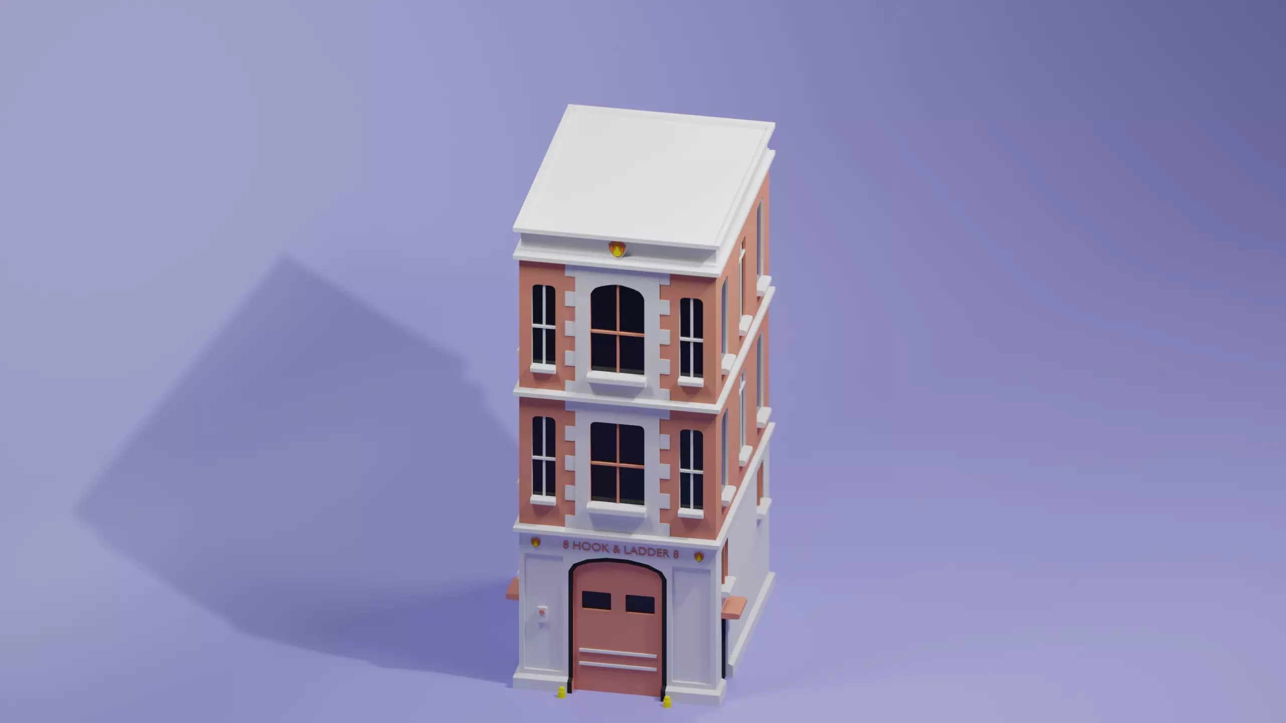 firestation toy building 3D model_0
