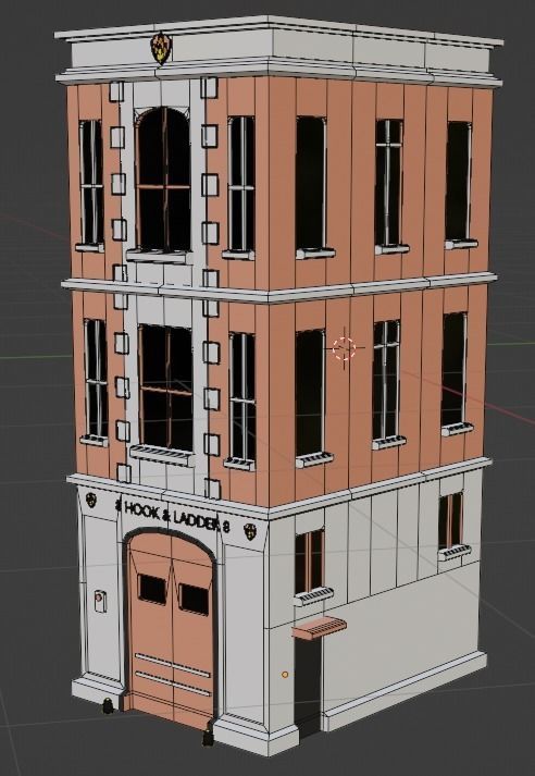 firestation toy building 3D model_6