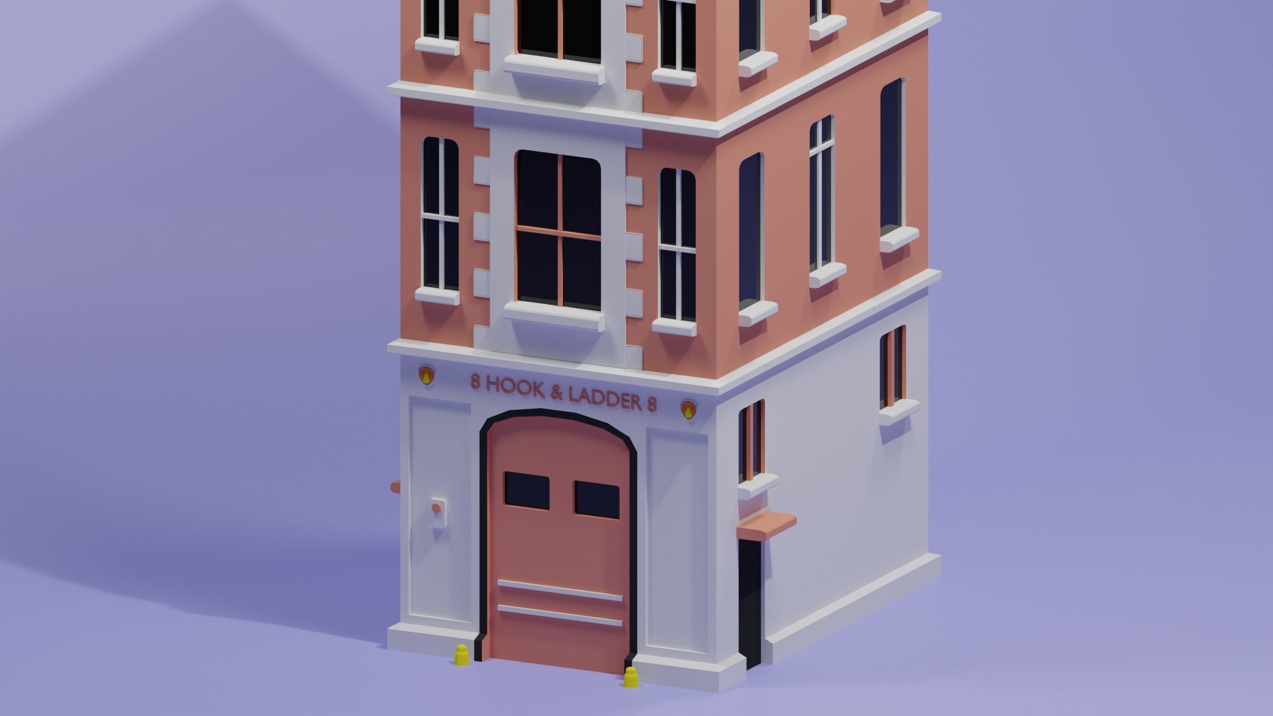 firestation toy building 3D model_5