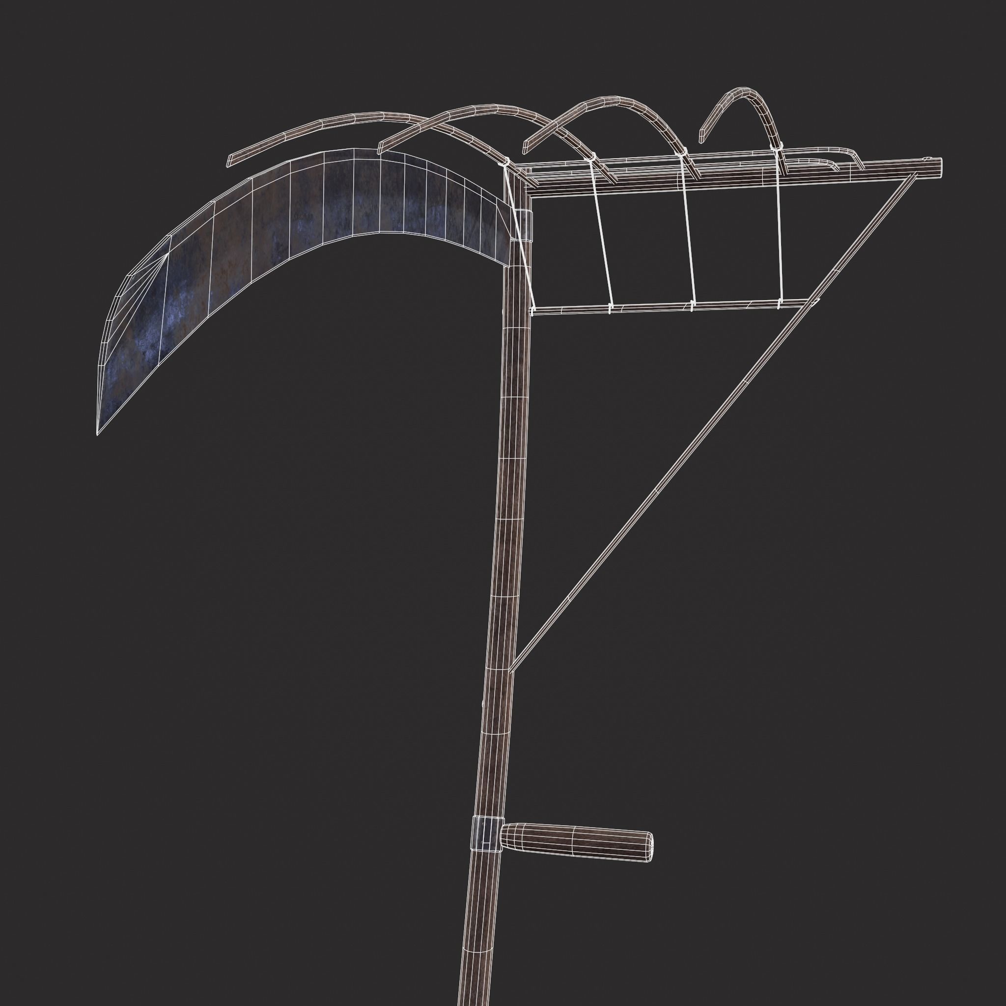 Cradle Scythe  Low-poly 3D model_14