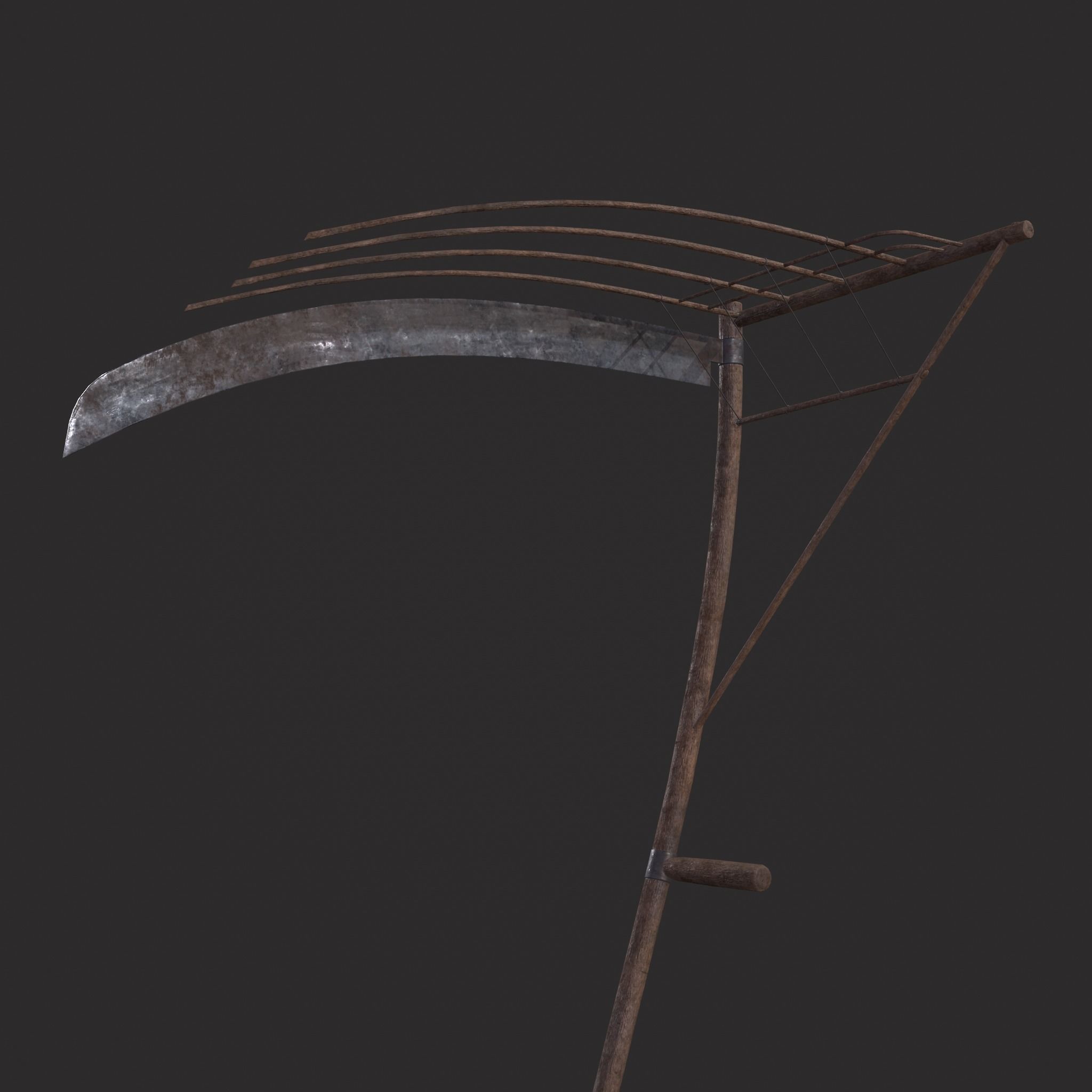 Cradle Scythe  Low-poly 3D model_9