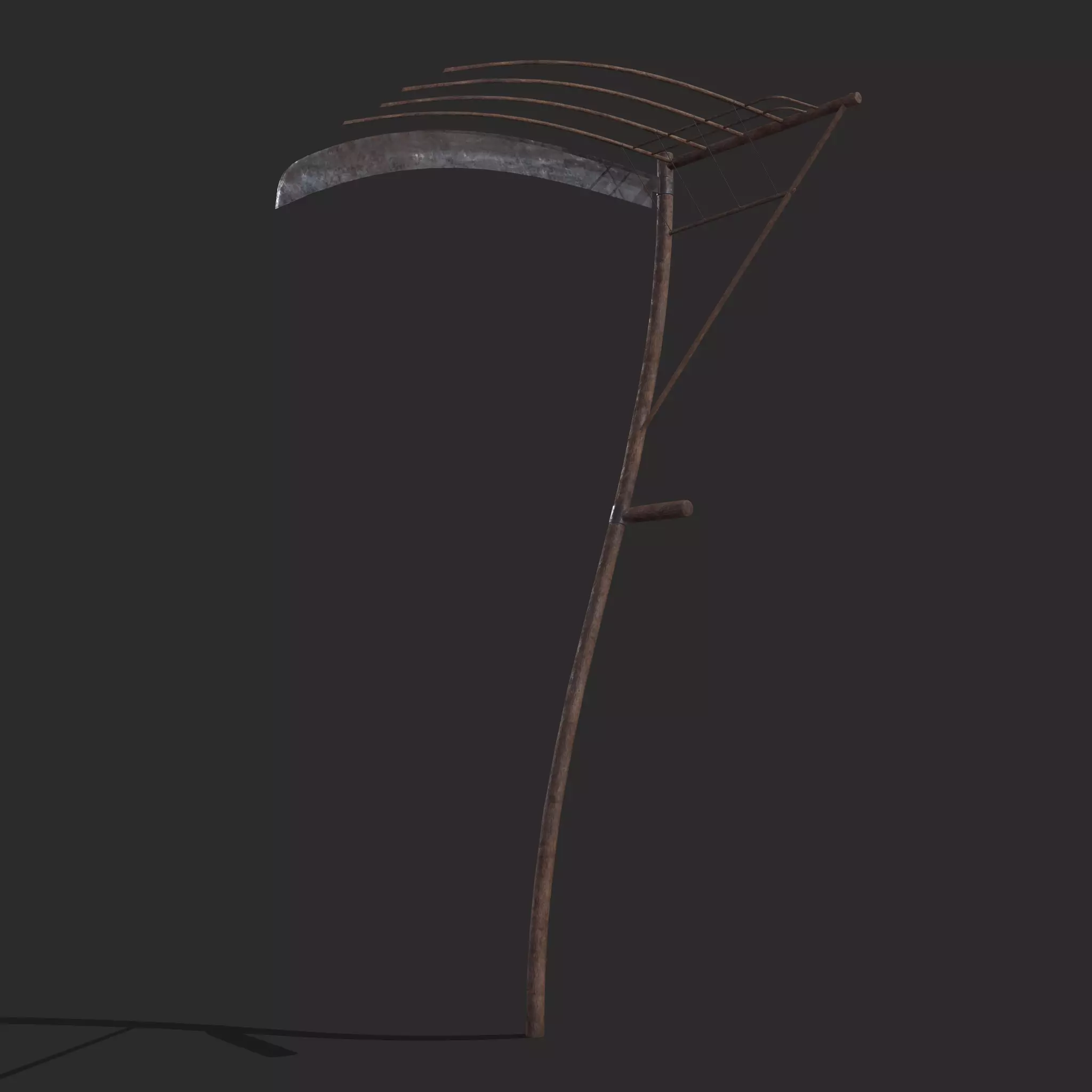 Cradle Scythe  Low-poly 3D model_0
