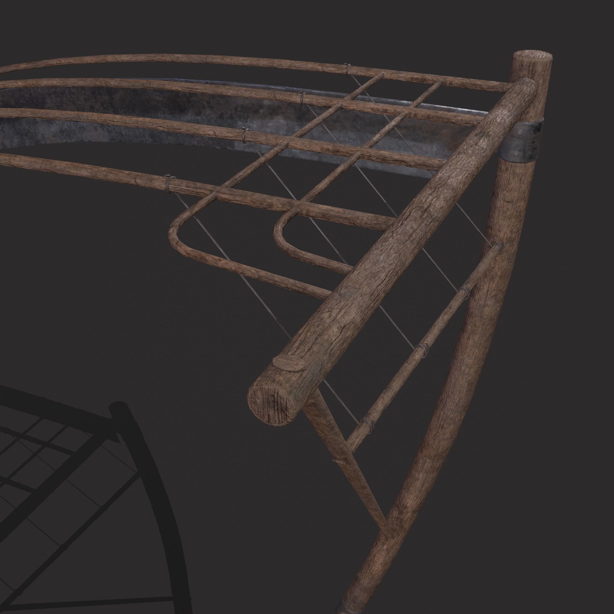 Cradle Scythe  Low-poly 3D model_11