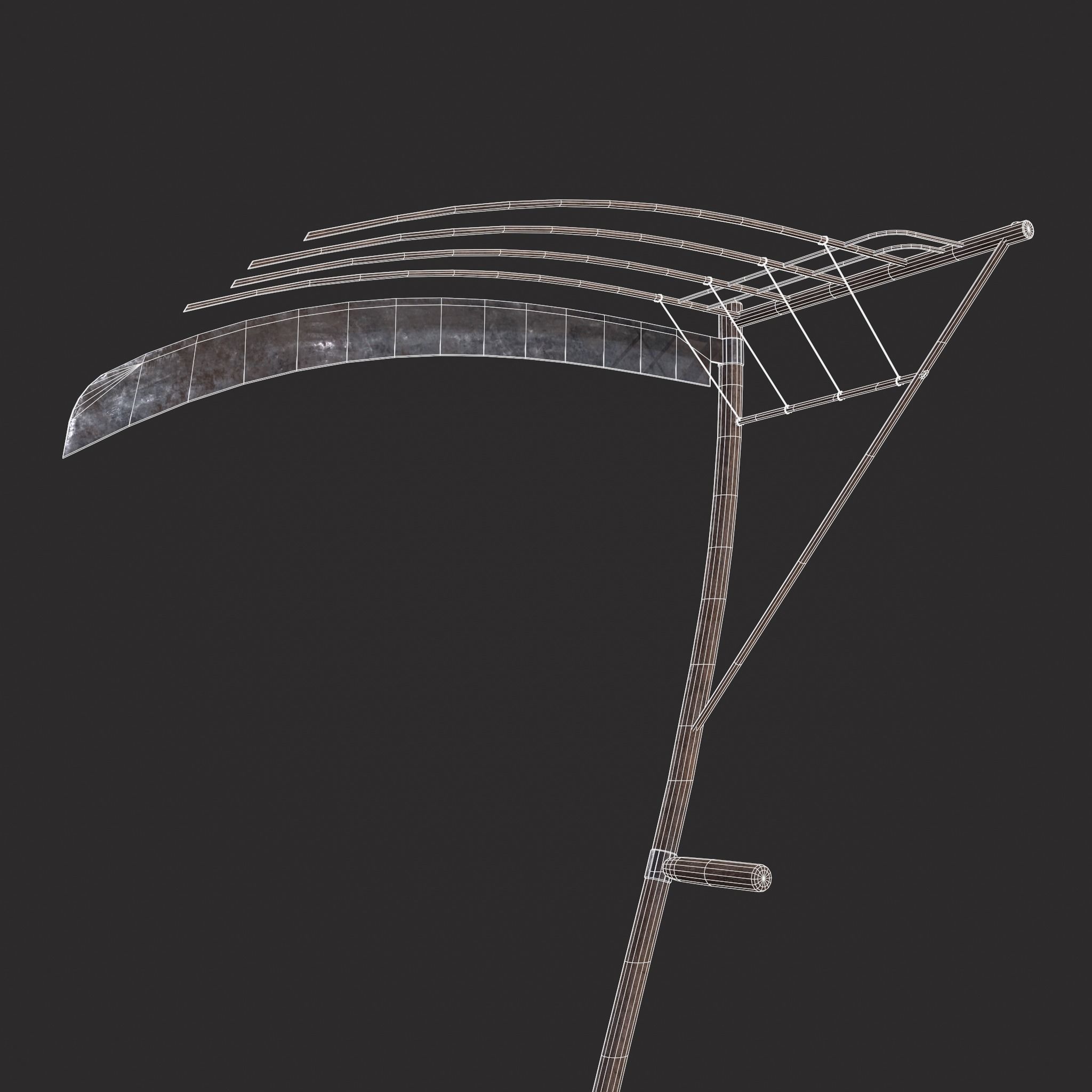 Cradle Scythe  Low-poly 3D model_10