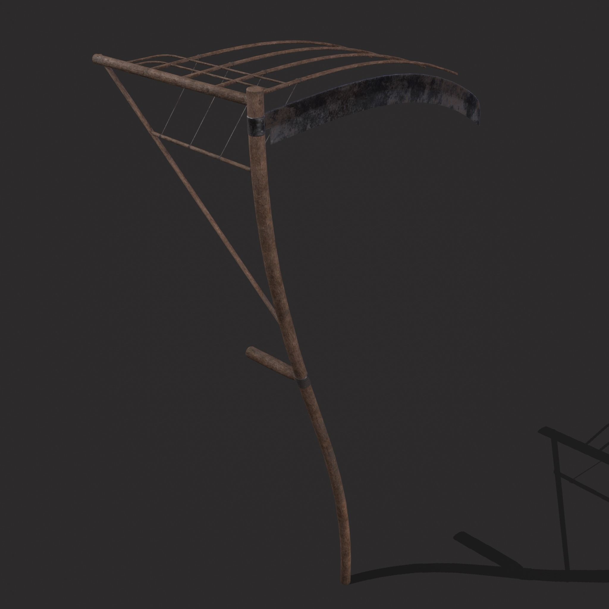 Cradle Scythe  Low-poly 3D model_5