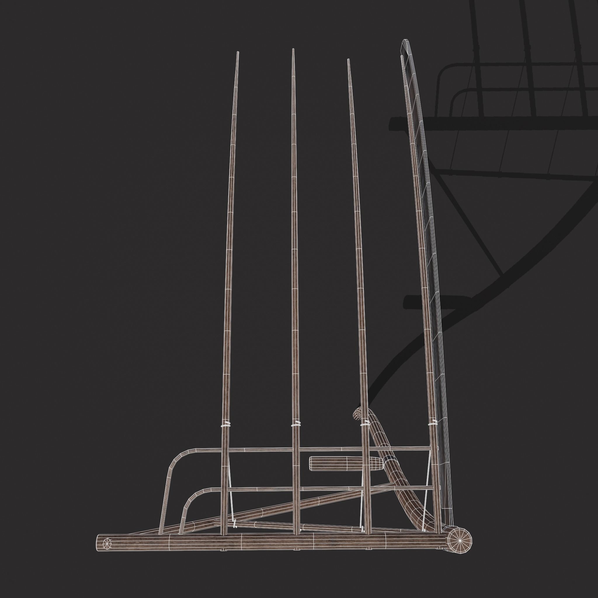 Cradle Scythe  Low-poly 3D model_8