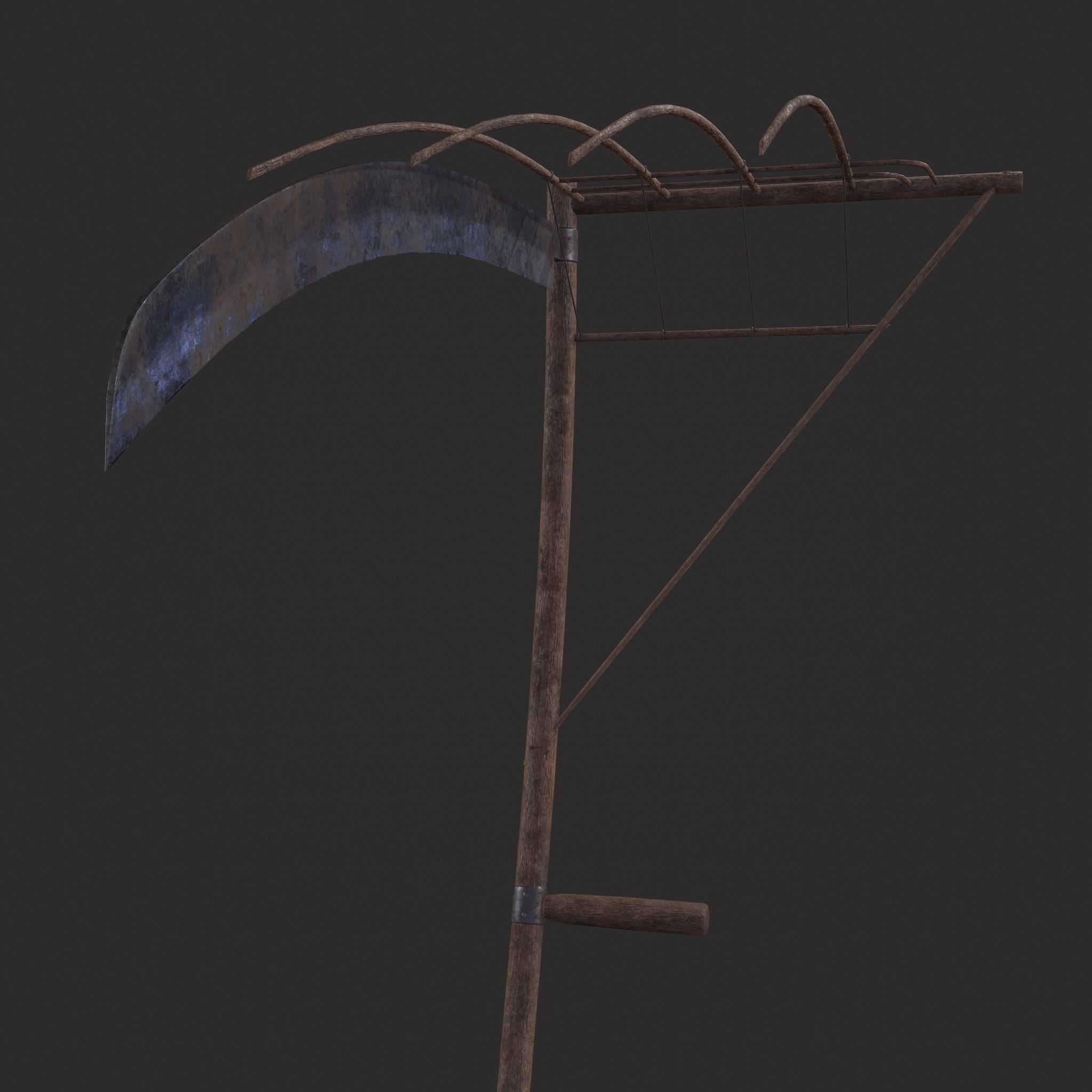 Cradle Scythe  Low-poly 3D model_13