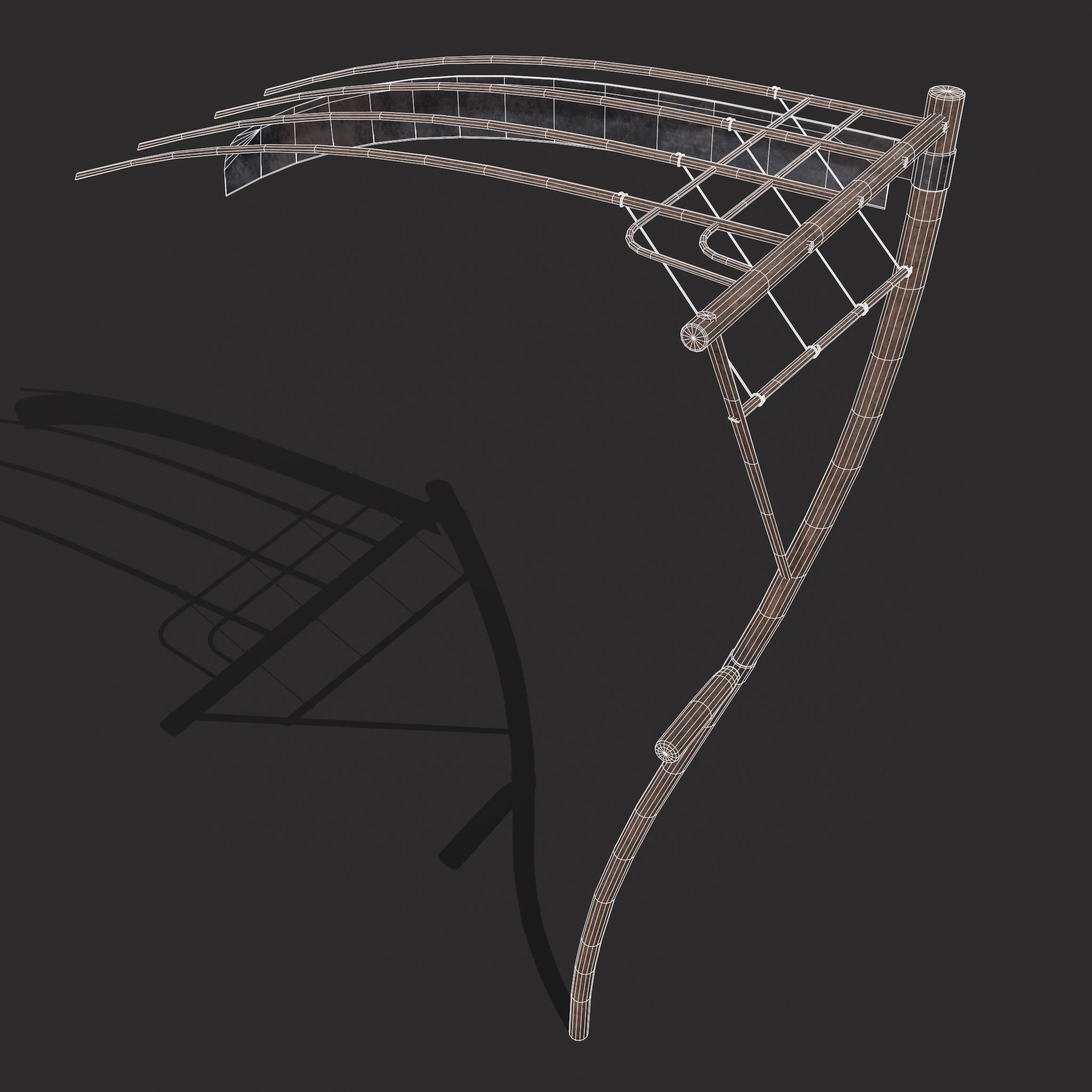 Cradle Scythe  Low-poly 3D model_4