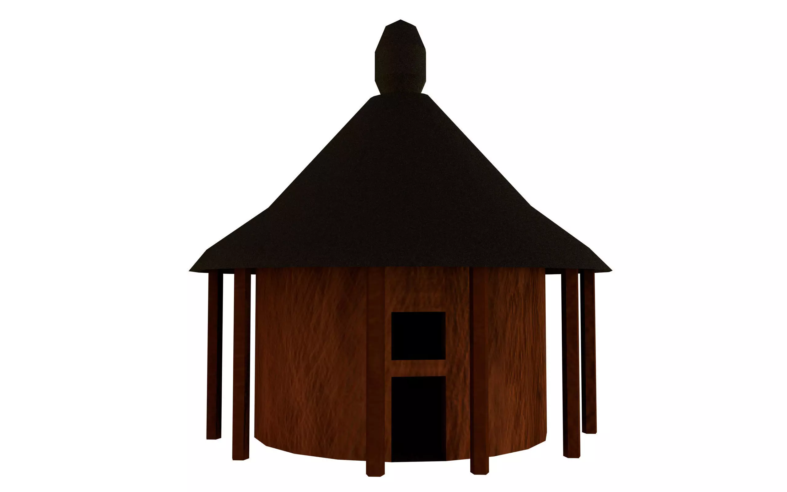 MUISCA HOUSE PRECOLOMBINO  INDIGENOUS 3D model_0