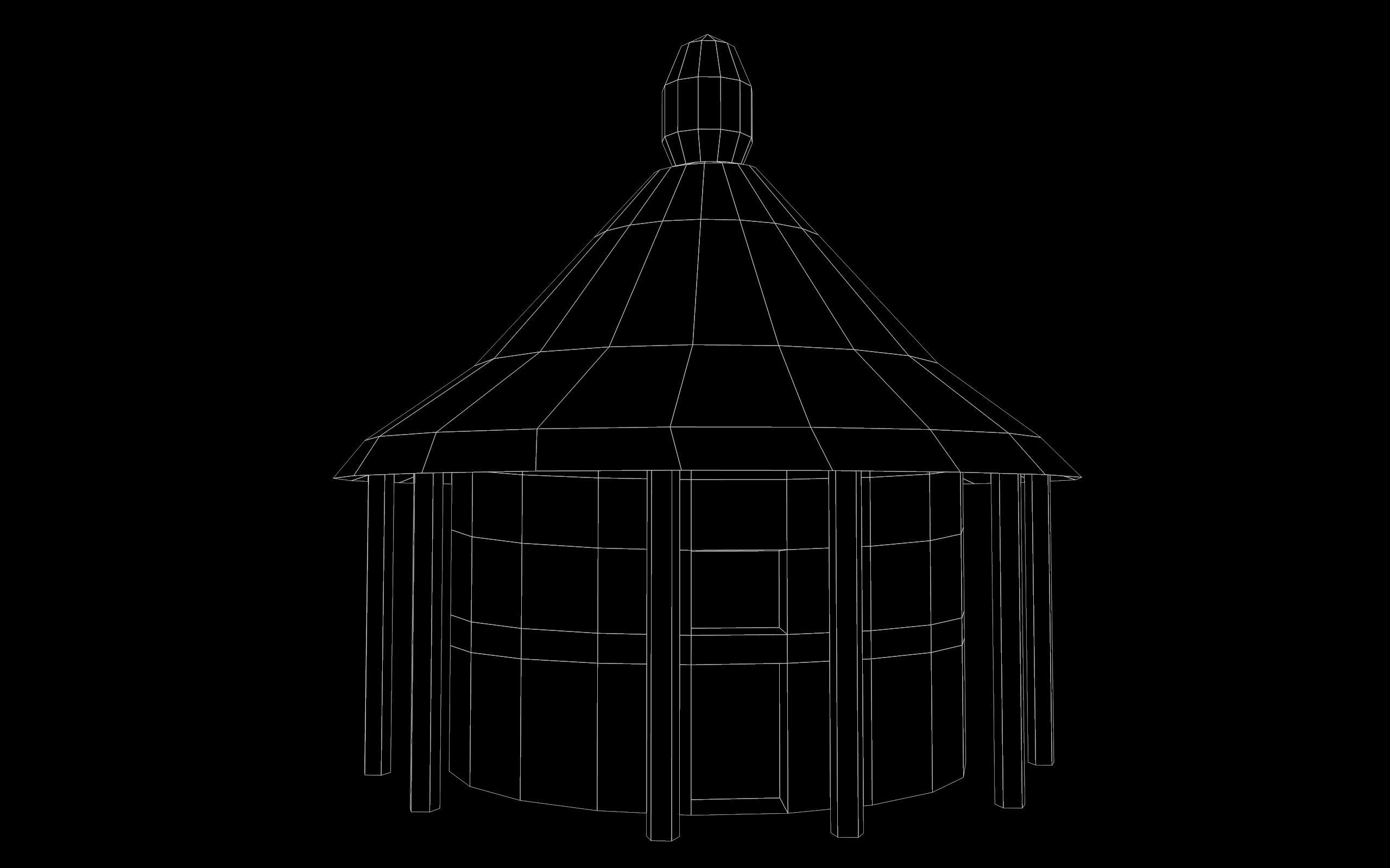 MUISCA HOUSE PRECOLOMBINO  INDIGENOUS 3D model_3