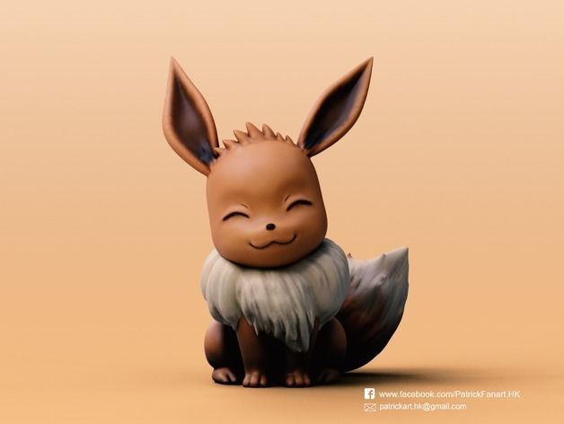 pokemon fox 3D print model_1