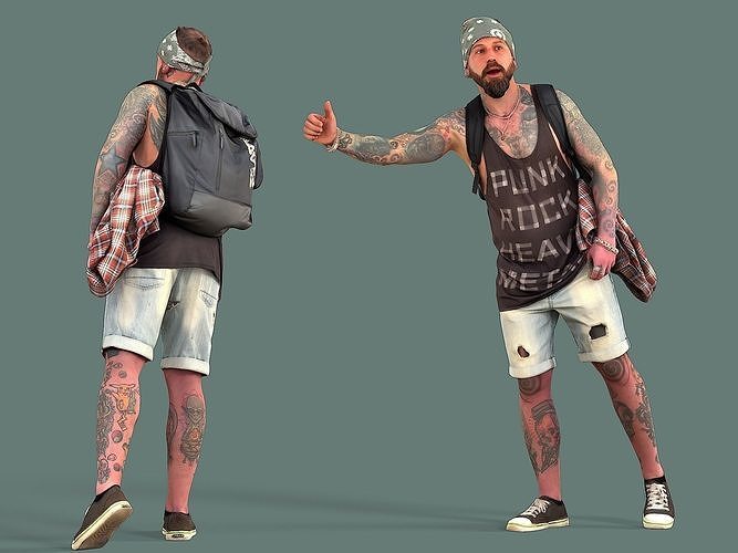 Hitchhiker Guy 3D model